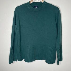 GAP DARK GREEN CREW NECK OVERSIZED FIT WOMENS SWEATER SZ M